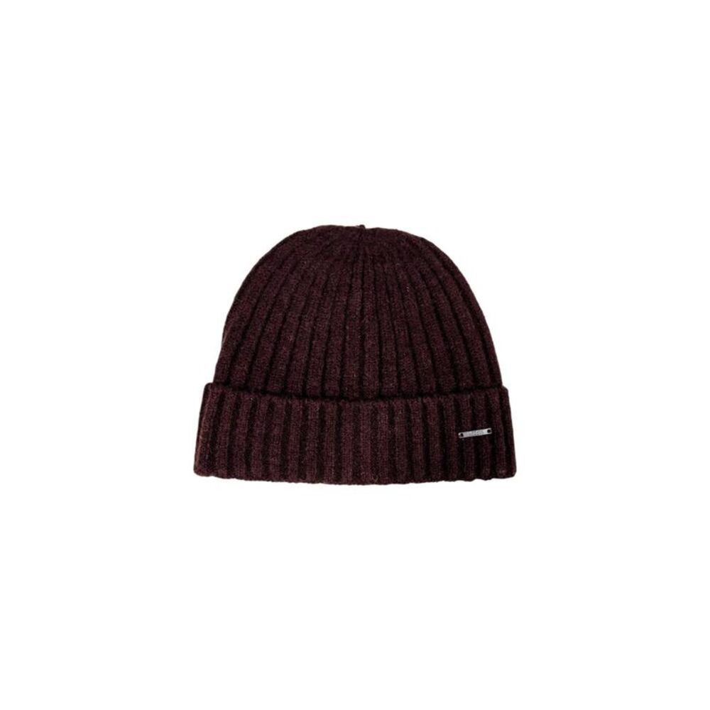 Antony Morato Ribbed Knit Beanie Men bordeaux Hats & Caps